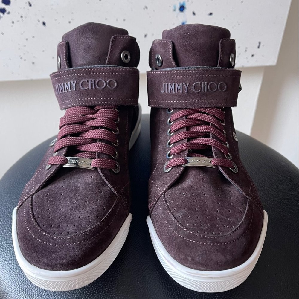 Jimmy Choo Men High Top Suede Sneakers